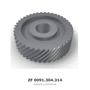ENGRENAGEM HELICOIDAL ZF 16 S 1955 OD / 16 S 1650 / 16 S 1950 OD – 0091.304.314 – imagem ilustrativa