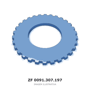 PLACA DE FIXACAO ZF 8 S 1350 / 16 S 1655 OD / 16 S 1955 OD – 0091.307.197 – imagem ilustrativa