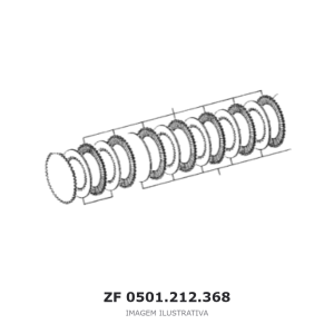 FRICTION DISC ZF ECCOM 4.5 / TMT 09 / TMT 11 – 0501.212.368 – imagem ilustrativa