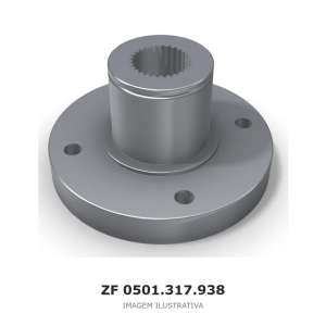 FLANGE AFORQUILHADA ZF 3 WG 100(500) / 4 WG 100(500) / 6 WG 110 – 0501.317.938 – imagem ilustrativa