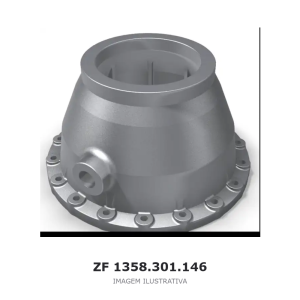 CARCAÇA DE ACOPLAMENTO ZF 12 TX 2420 TD / 12 TX 2620 TD / 12 TX 2624 TD – 1358.301.146 – imagem ilustrativa