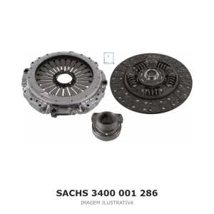 KIT DE EMBREAGEM SACHS 430 MM MERCEDES-BENZ ATEGO / ATRON – 3400 001 286 – imagem ilustrativa