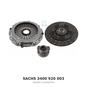 KIT DE EMBREAGEM SACHS 430 MM VW CONSTELLATION / METEOR – 3400 920 003 – imagem ilustrativa