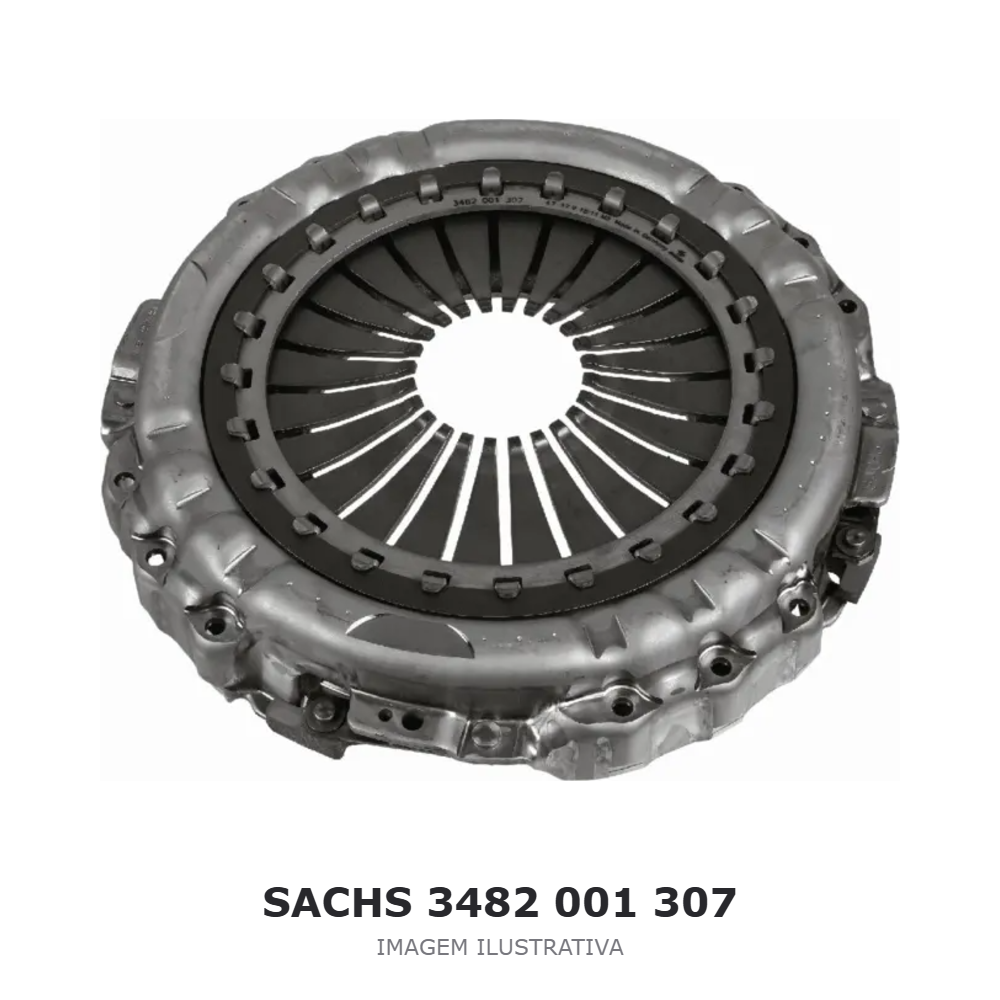 PLATÔ DE EMBREAGEM SACHS 430 MM RENAULT / VOLVO / MACK – 3482 001 307 – imagem ilustrativa PLATÔ DE EMBREAGEM SACHS 430 MM RENAULT / VOLVO / MACK – 3482 001 307 – imagem ilustrativa