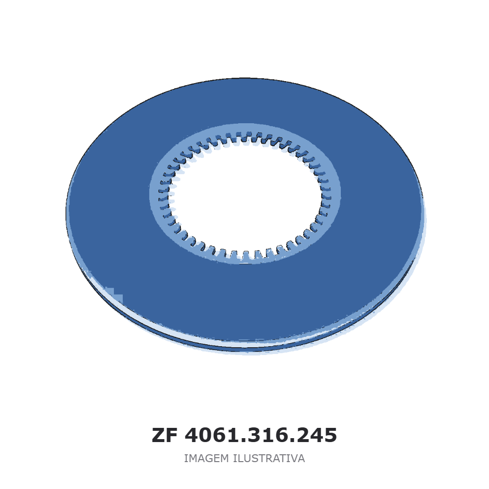LAMELA EXTERNA ZF LKZ-7 / LKST-2 / MT-D 3095/HKV-7 – 4061.316.245 – imagem ilustrativa LAMELA EXTERNA ZF LKZ-7 / LKST-2 / MT-D 3095/HKV-7 – 4061.316.245 – imagem ilustrativa