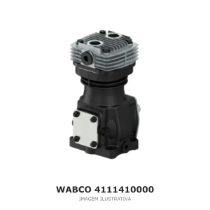 COMPRESSOR DE AR MONOCILÍNDRICO WABCO 159 CM³ IVECO / DAF / JOHN DEERE – 4111410000 – imagem ilustrativa