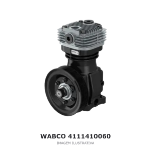 COMPRESSOR DE AR MONOCILÍNDRICO WABCO 159 CM³ JOHN DEERE – 4111410060 – imagem ilustrativa