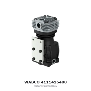 COMPRESSOR DE AR MONOCILÍNDRICO WABCO 159 CM³ MERCEDES-BENZ – 4111416400 – imagem ilustrativa