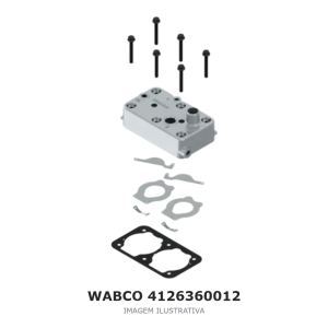 CABEÇOTE DO COMPRESSOR DE AR WABCO MERCEDES-BENZ – 4126360012 – imagem ilustrativa