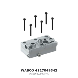 CABEÇOTE DO COMPRESSOR DE AR WABCO VOLVO – 4127049342 – imagem ilustrativa