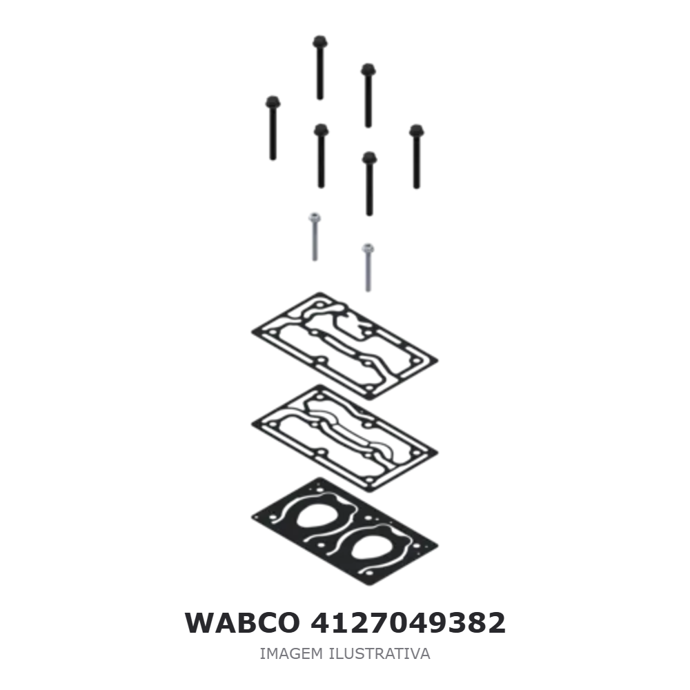 JOGO DE REPARO DO COMPRESSOR DE AR WABCO VOLVO – 4127049382 – imagem ilustrativa JOGO DE REPARO DO COMPRESSOR DE AR WABCO VOLVO – 4127049382 – imagem ilustrativa