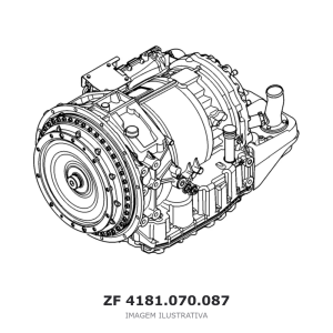 TRANSMISSÃO AUTOMÁTICA ZF ECOLIFE 6 AP 1700 B – 4181.070.087 – imagem ilustrativa