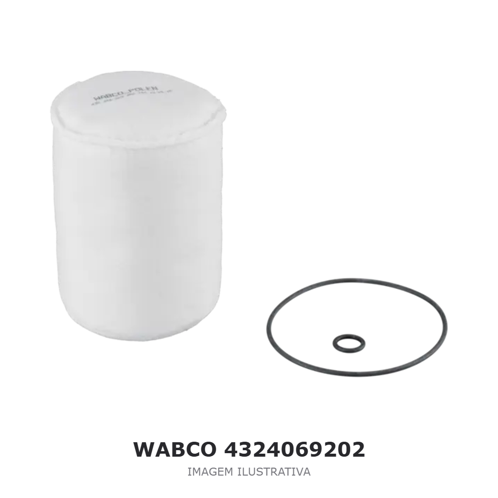 CARTUCHO FILTRO SECADOR DE AR WABCO MERCEDES-BENZ / VOLVO / SCANIA – 4324069202 – imagem ilustrativa CARTUCHO FILTRO SECADOR DE AR WABCO MERCEDES-BENZ / VOLVO / SCANIA – 4324069202 – imagem ilustrativa