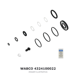 JOGO DE REPARO DO SECADOR DE AR WABCO MERCEDES-BENZ / VOLVO / SCANIA – 4324100022 – imagem ilustrativa