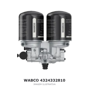 SECADOR DE AR DE DUPLA CÂMARA WABCO 24 V – 4324332810 – imagem ilustrativa