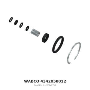 VÁLVULA 3/2 VIAS WABCO MERCEDES-BENZ / VOLVO / SCANIA – 4342050012 – imagem ilustrativa
