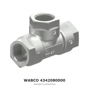 VÁLVULA DE DUAS VIAS WABCO MERCEDES-BENZ / VOLVO / SCANIA – 4342080000 – imagem ilustrativa