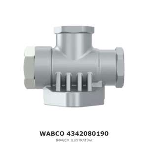 VÁLVULA DE DUAS VIAS WABCO VOLVO / MAN / IVECO – 4342080190 – imagem ilustrativa