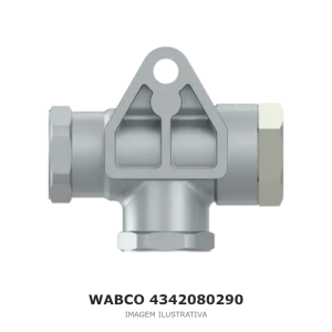 VÁLVULA DE DUAS VIAS WABCO MERCEDES-BENZ / VOLVO / SCANIA – 4342080290 – imagem ilustrativa