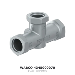 VÁLVULA DE DUAS VIAS WABCO MERCEDES-BENZ / DAF – 4345000070 – imagem ilustrativa