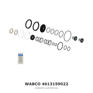 VÁLVULA PEDAL DE FREIO WABCO MERCEDES-BENZ / MAN / DAF – 4613159022 – imagem ilustrativa