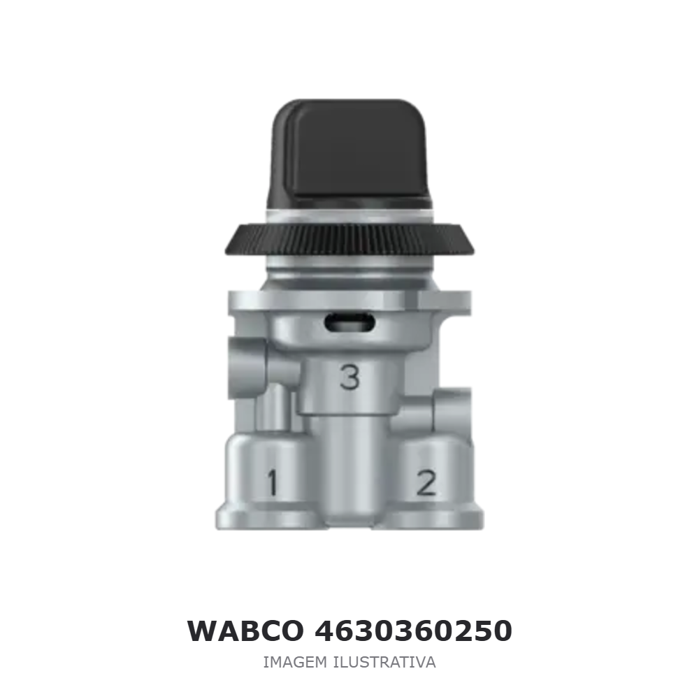 VÁLVULA 3/2 VIAS WABCO MERCEDES-BENZ – 4630360250 – imagem ilustrativa VÁLVULA 3/2 VIAS WABCO MERCEDES-BENZ – 4630360250 – imagem ilustrativa