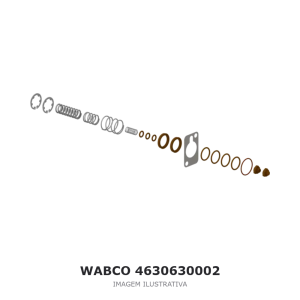 JOGO DE REPARO DA VÁLVULA 5/2 VIAS WABCO MERCEDES-BENZ / DAF – 4630630002 – imagem ilustrativa