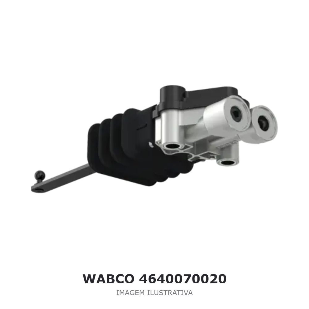 VÁLVULA NIVELADORA DA SUSPENSÃO PNEUMÁTICA WABCO VOLVO / DAF / RENAULT – 4640070020 – imagem ilustrativa VÁLVULA NIVELADORA DA SUSPENSÃO PNEUMÁTICA WABCO VOLVO / DAF / RENAULT – 4640070020 – imagem ilustrativa