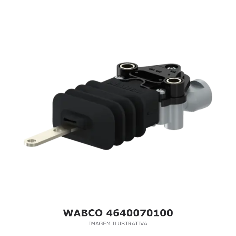 VÁLVULA NIVELADORA DA SUSPENSÃO PNEUMÁTICA WABCO SCANIA / MAN / DAF – 4640070100 – imagem ilustrativa VÁLVULA NIVELADORA DA SUSPENSÃO PNEUMÁTICA WABCO SCANIA / MAN / DAF – 4640070100 – imagem ilustrativa