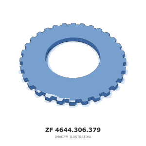 CHAPA DE ENCOSTO ZF 4 WG 65 / 4 WG 65 II(D) / 6 WG 65 – 4644.306.379 – imagem ilustrativa