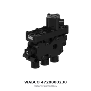 VÁLVULA SOLENOIDE ECAS WABCO 24 V VOLVO – 4728800230 – imagem ilustrativa