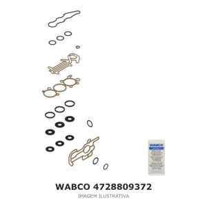 JOGO DE REPARO DA VÁLVULA SOLENOIDE WABCO – 4728809372 – imagem ilustrativa
