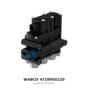 VÁLVULA SOLENOIDE ECAS WABCO 24 V SCANIA / DAF – 4728900220 – imagem ilustrativa