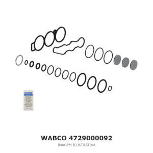 JOGO DE REPARO DA VÁLVULA SOLENOIDE WABCO MERCEDES-BENZ / VOLVO / MAN – 4729000092 – imagem ilustrativa