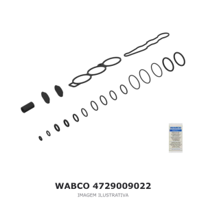 JOGO DE REPARO DA VÁLVULA RELÉ WABCO MERCEDES-BENZ / MAN / IVECO – 4729009022 – imagem ilustrativa