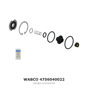 JOGO DE REPARO DA VÁLVULA DE CARGA LEVE WABCO DAF – 4756040022 – imagem ilustrativa