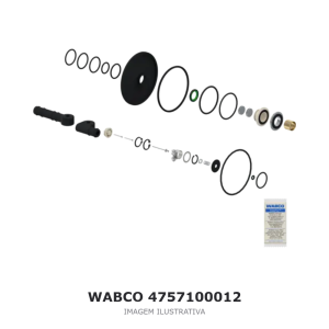 JOGO DE REPARO DA VÁLVULA SENSÍVEL À CARGA WABCO MERCEDES-BENZ / VOLVO / SCANIA – 4757100012 – imagem ilustrativa