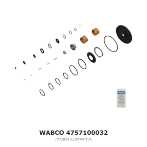 JOGO DE REPARO DA VÁLVULA SENSÍVEL À CARGA WABCO MERCEDES-BENZ / VOLVO / FORD – 4757100032 – imagem ilustrativa