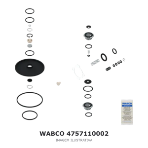 JOGO DE REPARO DA VÁLVULA SENSÍVEL À CARGA WABCO MERCEDES-BENZ / VOLVO / SCANIA – 4757110002 – imagem ilustrativa