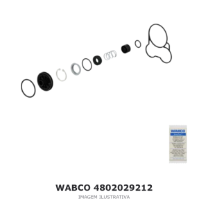 JOGO DE REPARO DA VÁLVULA RELÉ WABCO – 4802029212 – imagem ilustrativa