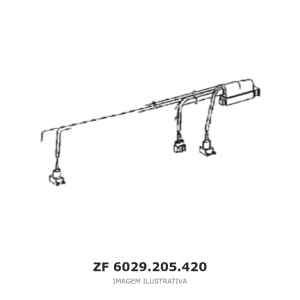 CABO GENERAL ZF 4 WG 311 / 5 WG 311 / 4 WG 261(4) – 6029.205.420 – imagem ilustrativa
