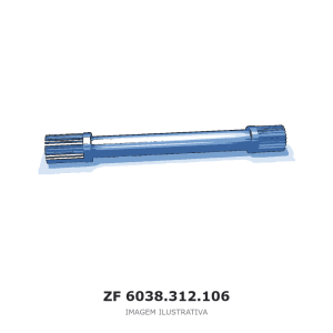 EIXO DE MUDANÇA ZF – 6038.312.106 – imagem ilustrativa