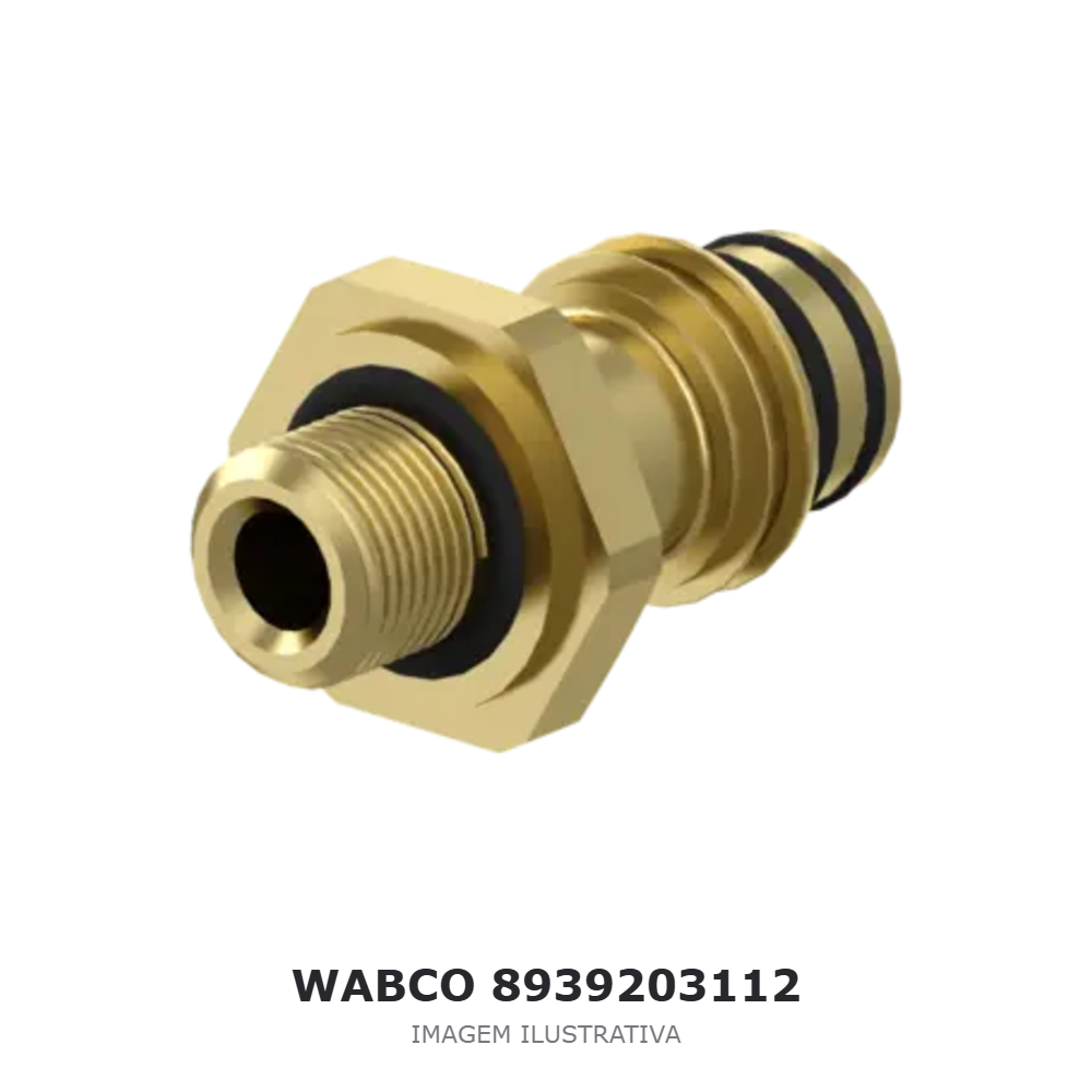 CONEXÃO PNEUMÁTICA DE ENGATE RÁPIDO WABCO – 8939203112 – imagem ilustrativa CONEXÃO PNEUMÁTICA DE ENGATE RÁPIDO WABCO – 8939203112 – imagem ilustrativa