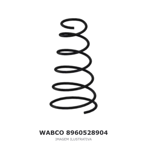 MOLA DE AÇO HELICOIDAL CÔNICA WABCO MERCEDES-BENZ / VOLVO / SCANIA – 8960528904 – imagem ilustrativa