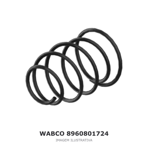 MOLA DE AÇO HELICOIDAL TIPO BARRIL WABCO VOLVO / SCANIA / DAF – 8960801724 – imagem ilustrativa