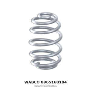 MOLA DE AÇO HELICOIDAL NÃO CILÍNDRICA WABCO VOLVO / IVECO – 8965168184 – imagem ilustrativa