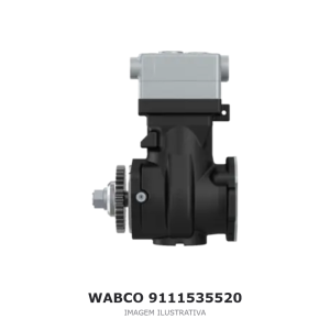 COMPRESSOR DE AR MONOCILÍNDRICO WABCO 318 CM³ MAN / FORD / CUMMINS – 9111535520 – imagem ilustrativa