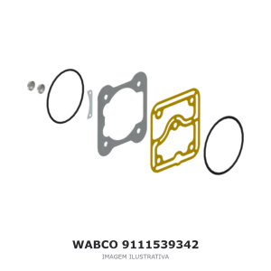 JOGO DE REPARO DO COMPRESSOR DE AR WABCO MERCEDES-BENZ – 9111539342 – imagem ilustrativa