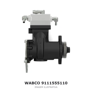 COMPRESSOR DE AR MONOCILÍNDRICO WABCO 318 CM³ FORD / CUMMINS – 9111555110 – imagem ilustrativa