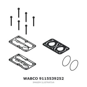 JOGO DE REPARO DO COMPRESSOR DE AR WABCO MERCEDES-BENZ – 9115539252 – imagem ilustrativa